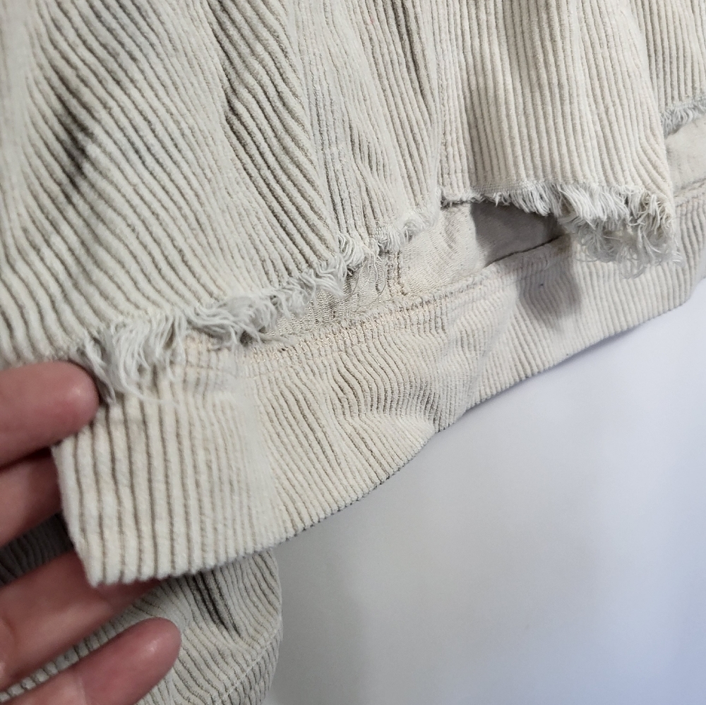 BiBi cream corduroy baggy jacket women's S #1539 - Picture 3 of 6